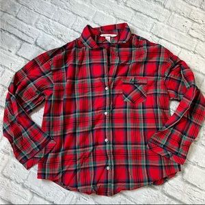 Victoria’s Secret Plaid Button Down Pajama Shirt